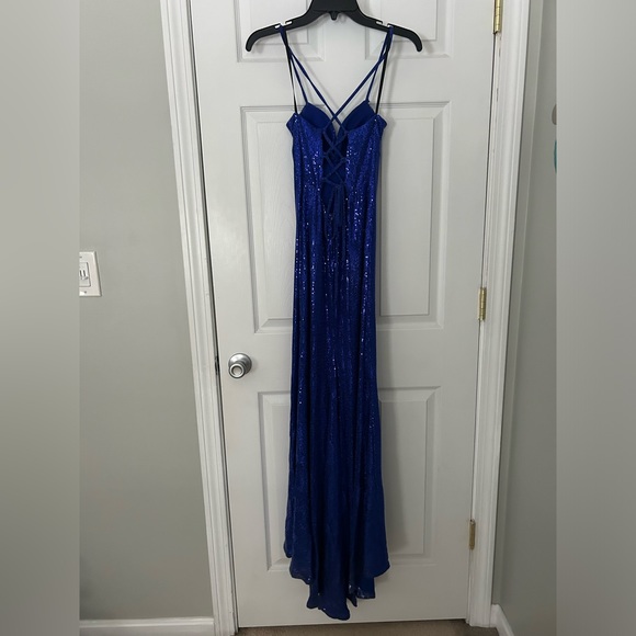 Sparkly Blue Prom Dress - Picture 4 of 6